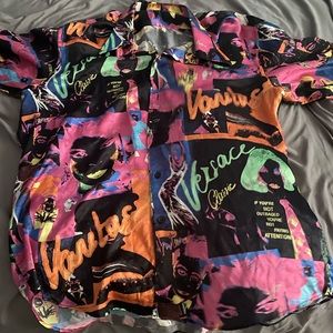 Versace silk shirt dress